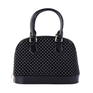 Black Jelly Tote Crossbody Bag Purse Handle Rubber Casual Womens Accessory